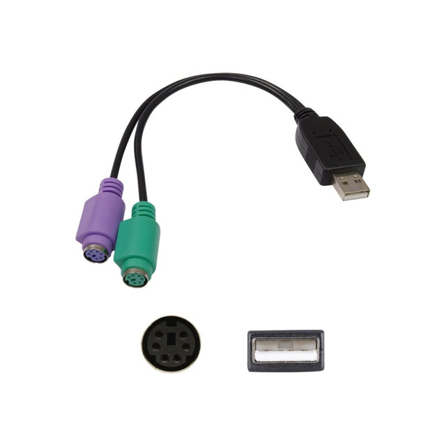 ADD-ON COMPUTER PERIPHERALS, INC. AddOn USB2PS2  8in USB 2.0 (A) to PS/2 Adapter Cable - Keyboard / mouse adapter - PS/2 (F) to USB (M)