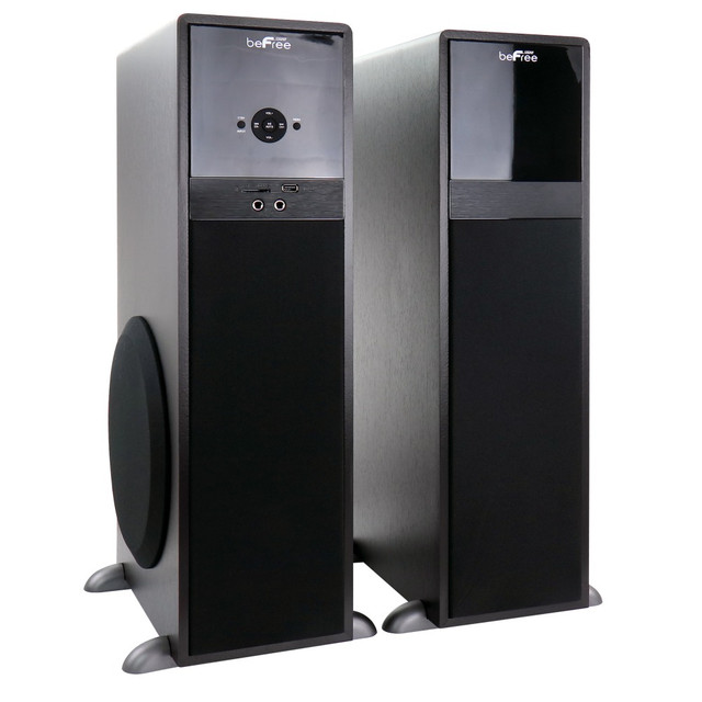 MEGAGOODS, INC. 995116497M beFree Sound 2.1 Channel 9951164976M 80-Watt Bluetooth Tower Speakers, Black