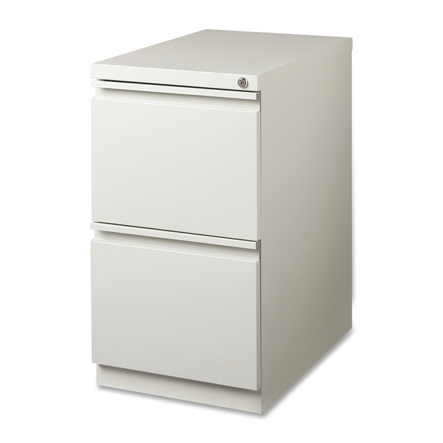 LORELL 49525  19-7/8inD Vertical 2-Drawer Mobile Pedestal File Cabinet, Light Gray