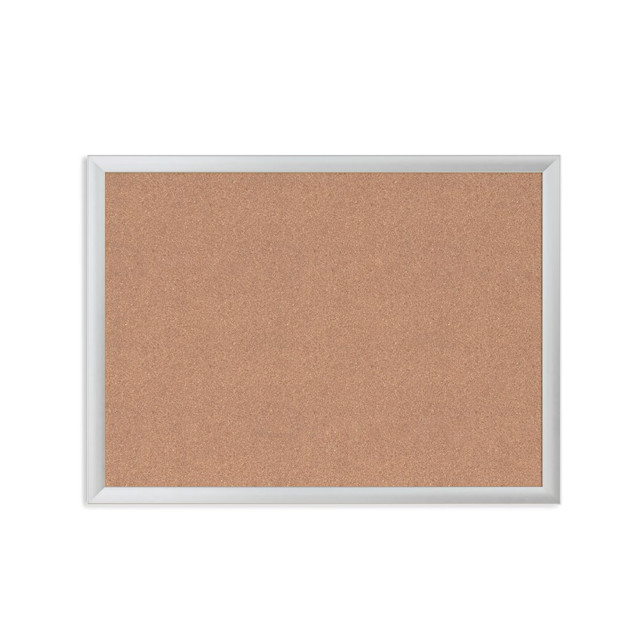 UBRANDS, LLC 020U00-01 U Brands Cork Bulletin Board, 24in X 18in, Silver Aluminum Frame, Actual Size 23in X 17in (020U00-01)
