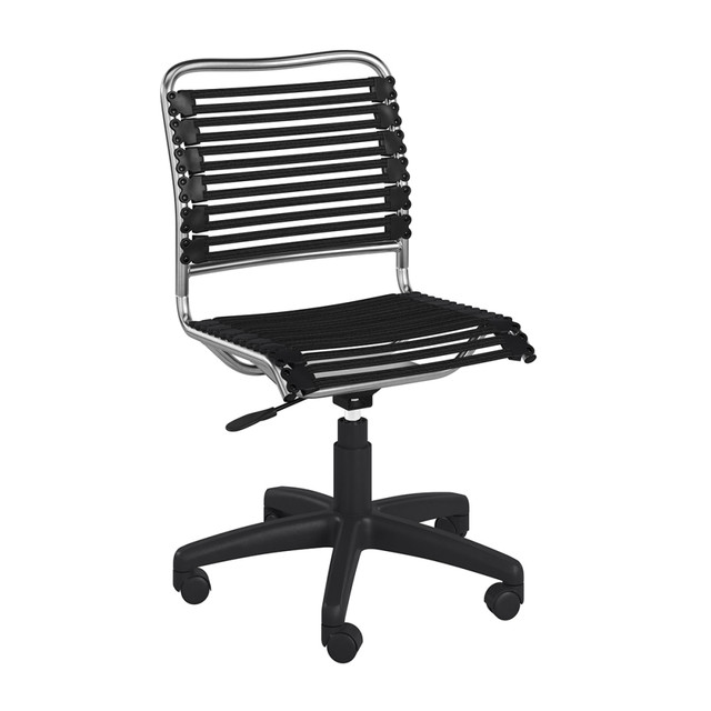 EURO STYLE, INC. 12541BLK Eurostyle Allison Bungie Low-Back Commercial Office Chair, Black/Silver EURO STYLE, INC. 12541BLK Eurostyle Allison Bungie Low-Back Commercial Office Chair, Black/Silver