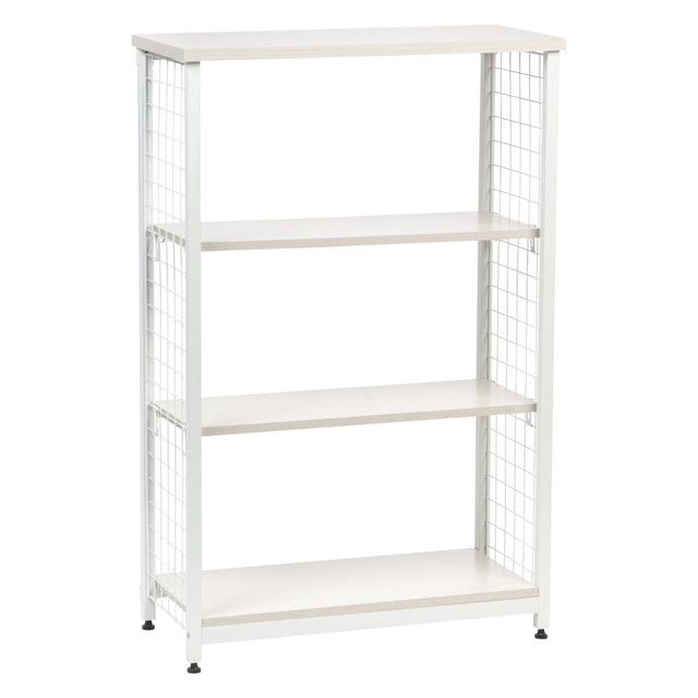 IRIS USA, INC. 596199 IRIS 48inH 3-Tier Mesh Open-Shelf, Off White