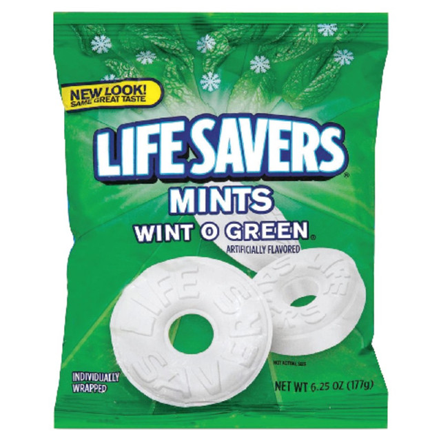KRAFT HEINZ FOODS COMPANY 11649 Life Savers Wint-O-Green Mints, 6.25 Oz Bag