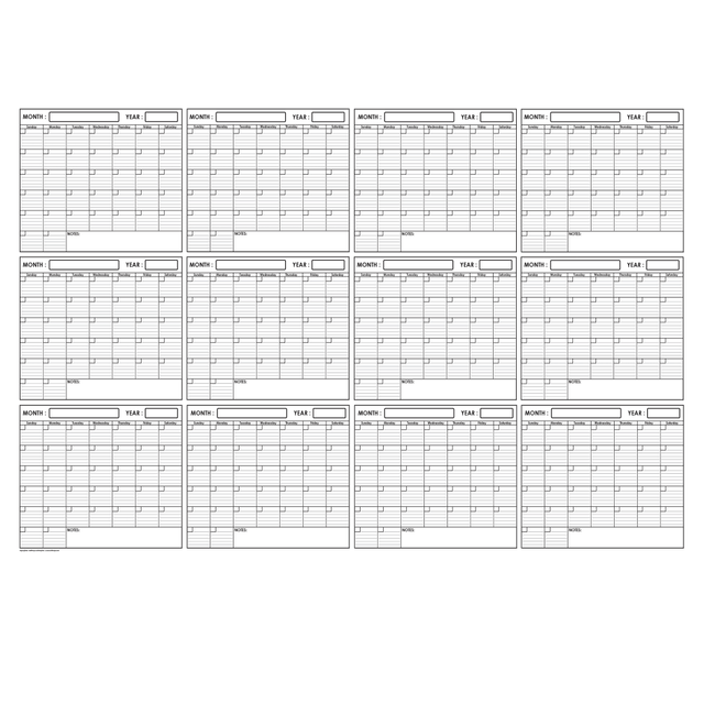 RELIABLE MAP COMPANY OF FLORIDA, LLC DBA SWIFTMAPS AND GRAPHICS SG BLANK ANN 3648 SwiftGlimpse Yearly Wall Calendar Planner, 36in x 48in, Black/White, Undated RELIABLE MAP COMPANY OF FLORIDA, LLC DBA SWIFTMAPS AND GRAPHICS SG BLANK ANN 3648 SwiftGlimpse Yearly Wall Calendar Planner, 36in x 48in, Black/White, Undated