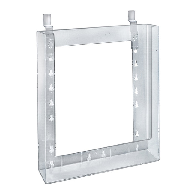 AZAR DISPLAYS 252345  Styrene Letter-Size Brochure Holders, Slatwall, 11 1/4inH x 9 1/8inW x 1 1/4inD, Clear, Pack Of 10