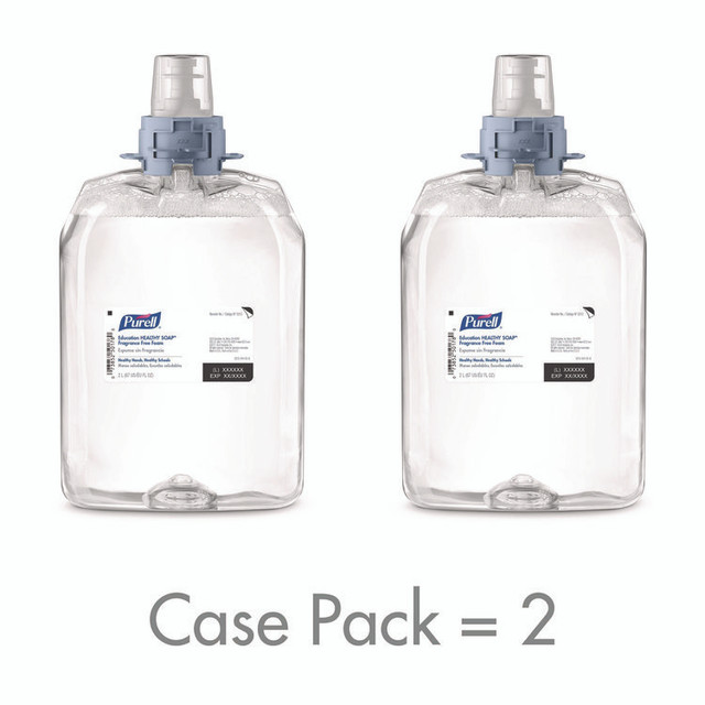 GO-JO INDUSTRIES PURELL® 521202 Education HEALTHY SOAP Fragrance Free Foam Refill, Unscented, 2,000 mL, 2/Carton