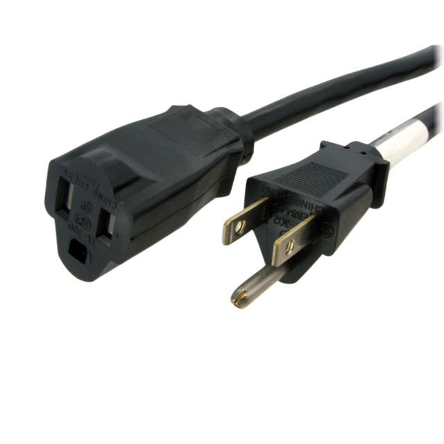 STARTECH.COM PAC10115  15 ft Power Cord Extension - NEMA 5-15R to NEMA 5-15P - 15ft Computer Power Cord Extension Cable