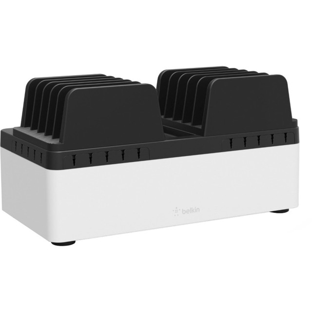 BELKIN, INC. B2B161 Belkin Store and Charge Go with Fixed Dividers (USB Compatible) - Wired - Computer, Tablet, Notebook, Smartphone, iPad, Chromebook, USB Device - 10 Slot - Charging Capability - USB - 10 x USB - Wall Mount, Desktop BELKIN, INC. B2B161 Belkin Store and Charge Go with Fixed Dividers (USB Compatible) - Wired - Computer, Tablet, Notebook, Smartphone, iPad, Chromebook, USB Device - 10 Slot - Charging Capability - USB - 10 x USB - Wall Mount, Desktop