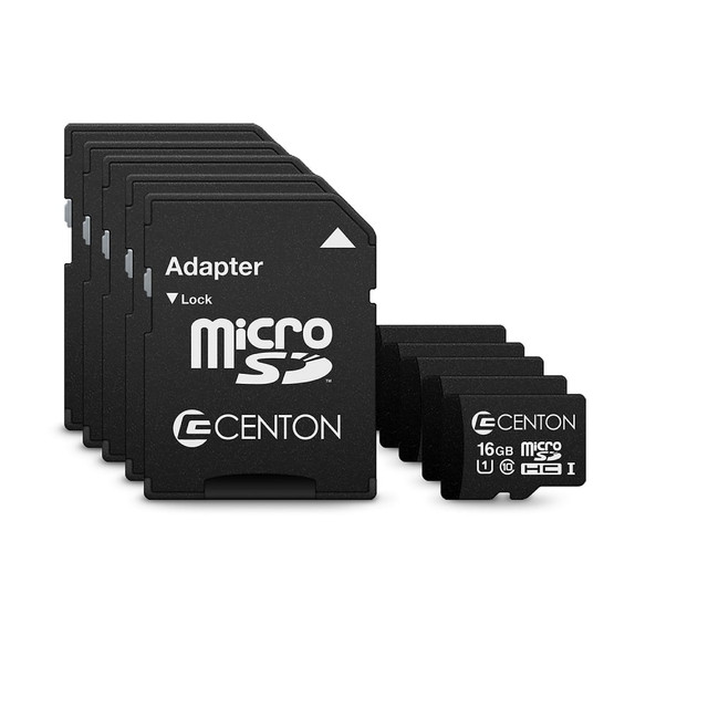 CENTON ELECTRONICS, INC. Centon S1-MSDHU1-32G-5-B  microSD Memory Cards, 32GB, Pack Of 5 Memory Cards, S1-MSDHU1-32G-5-B