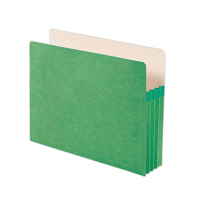 SMEAD MFG CO 74226 Smead Color File Pockets, Letter Size, 3 1/2in Expansion, 9 1/2in x 11 3/4in, Green