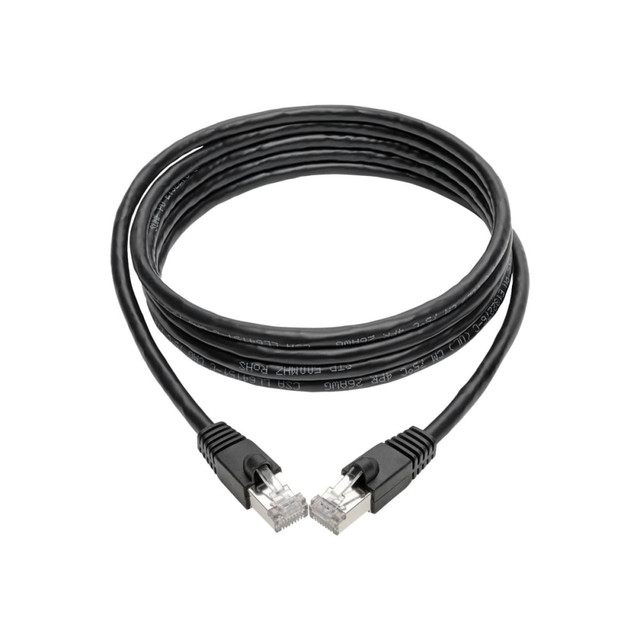 TRIPP LITE N262-007-BK  Cat6a Snagless Shielded STP Patch Cable 10G, PoE, Black M/M 7ft - 1.25 GB/s - Patch Cable - 7 ft - 1 x RJ-45 Male Network - 1 x RJ-45 Male Network - Shielding - Black