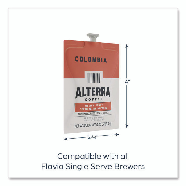 LAVAZZA FLAVIA® 48006 Alterra Columbia Coffee Freshpack, 100/Carton