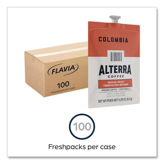 LAVAZZA FLAVIA® 48006 Alterra Columbia Coffee Freshpack, 100/Carton