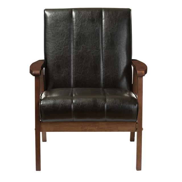 WHOLESALE INTERIORS, INC. Baxton Studio 2721-6744  Luisa Lounge Chair, Black/Cocoa