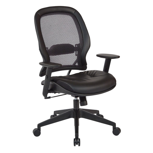 OFFICE STAR PRODUCTS Office Star 5790E  Bonded Leather High-Back Executive Chair, Black