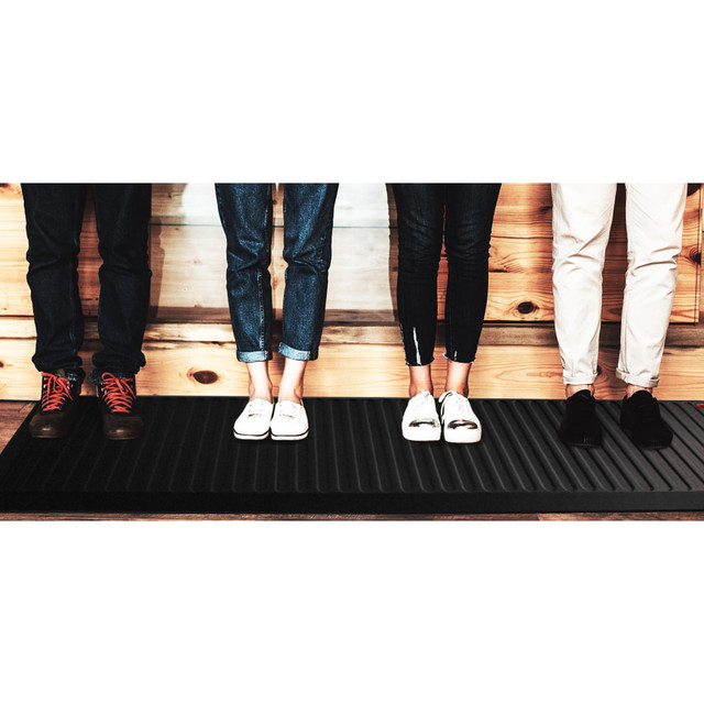 FLOORTEX FCA2471XVBK  AFS-TEX 6000X Extra-Long Active Anti-Fatigue Mat, 23in x 67in, Black