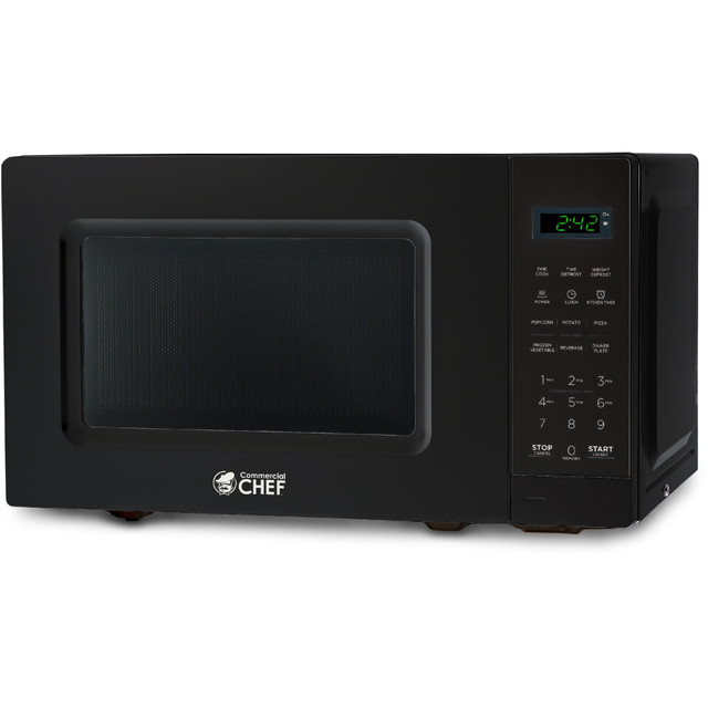 W APPLIANCE COMPANY LLC Commercial Chef CHM7MB  Small Countertop Microwave With Digital Display,  0.7 Cu. Ft., Black