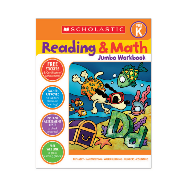 Gives young learners practice with the alphabet, sight words, handwriting, counting, numbers, shapes and everything they will need to succeed as students.  Includes 300 skill-building pages.