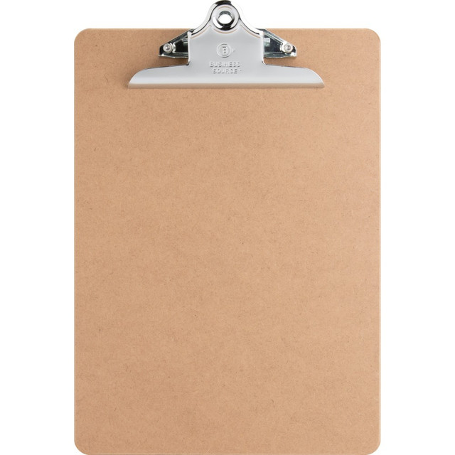 SP RICHARDS 65637 Business Source Hardboard Clipboard - Standard - 9in x 12 1/2in Sheet Size - Hardboard - Brown - 1 Each SP RICHARDS 65637 Business Source Hardboard Clipboard - Standard - 9in x 12 1/2in Sheet Size - Hardboard - Brown - 1 Each