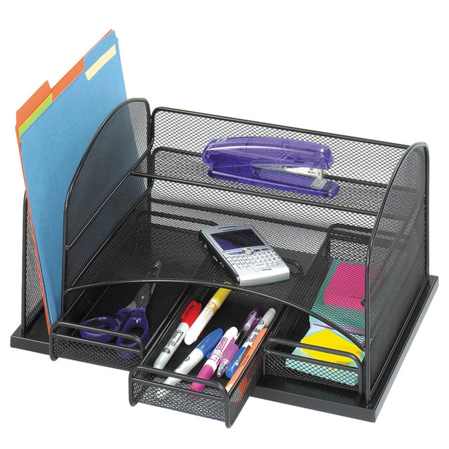 SAFCO PRODUCTS CO Safco 3252BL  3-Drawer Desktop Organizer, 16inH x 11 3/8inW x 8inD, Black
