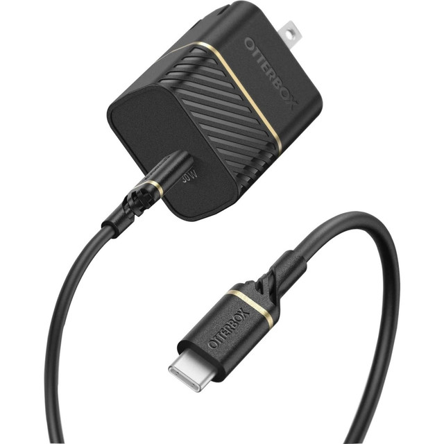 OTTER PRODUCTS LLC 78-80221 OtterBox USB-C to USB-C Wall Charging Kit, 30W Fast Charge - Black Shimmer OTTER PRODUCTS LLC 78-80221 OtterBox USB-C to USB-C Wall Charging Kit, 30W Fast Charge - Black Shimmer