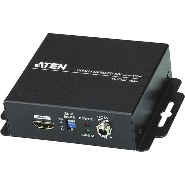 ATEN TECHNOLOGIES VC840 VanCryst VC840 HDMI to 3G/HD/SD-SDI Converter-TAA Compliant - Functions: Video Conversion - 2048 x 1080 - SDI - Audio Line Out - 1 Pack - Mountable ATEN TECHNOLOGIES VC840 VanCryst VC840 HDMI to 3G/HD/SD-SDI Converter-TAA Compliant - Functions: Video Conversion - 2048 x 1080 - SDI - Audio Line Out - 1 Pack - Mountable