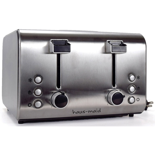 RDI (RANK DISTRIBUTORS INC) OG8590 HAUS-MAID 4-Slice Toaster - Toast, Reheat, Defrost - Gray RDI (RANK DISTRIBUTORS INC) OG8590 HAUS-MAID 4-Slice Toaster - Toast, Reheat, Defrost - Gray