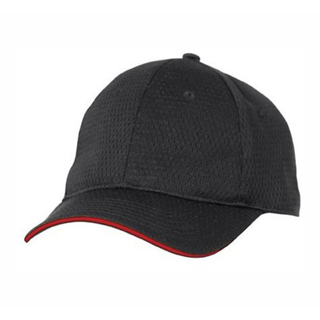 CHEF WORKS, INC. BCCTRED0 Chef Works Cool Vent Baseball Cap, Black/Red