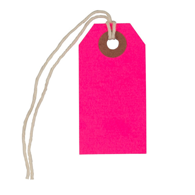 JAM PAPER AND ENVELOPE 91931051A JAM Paper Tiny Gift Tags, 3-3/8in x 2-3/4in, Pink, Pack Of 10 Tags