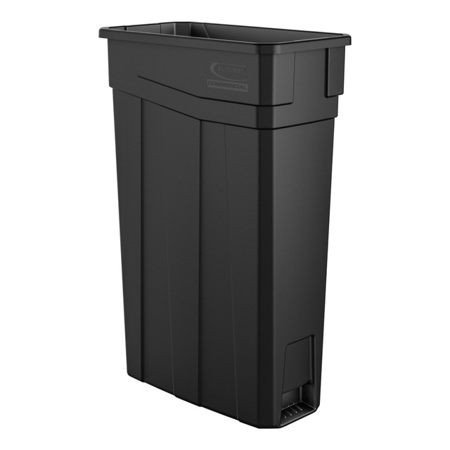 SUNCAST CORPORATION TCN2030BK Suncast Commercial Narrow Rectangular Resin Trash Can, 23 Gallons, 30inH x 11inW x 20inD, Black SUNCAST CORPORATION TCN2030BK Suncast Commercial Narrow Rectangular Resin Trash Can, 23 Gallons, 30inH x 11inW x 20inD, Black