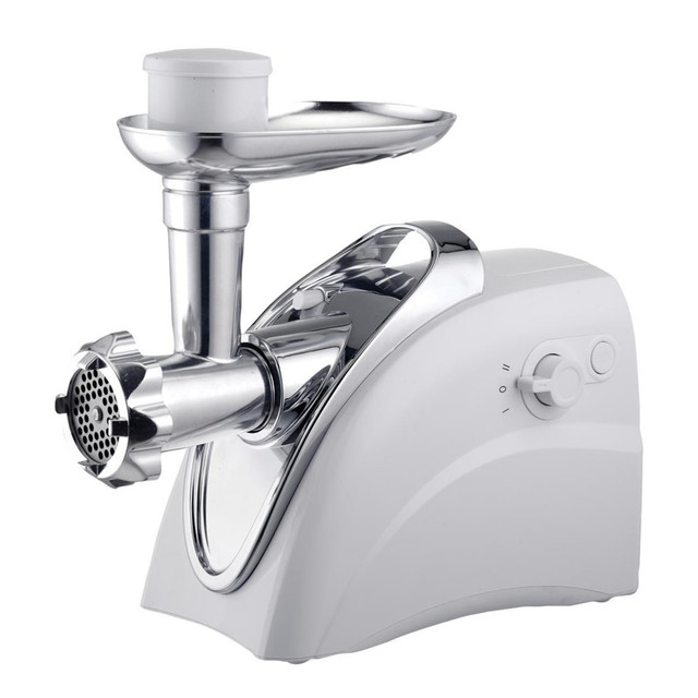 BRENTWOOD APPLIANCES, INC. 995114274M Brentwood 2-Speed 400-Watt Electric Meat Grinder And Sausage Stuffer, White