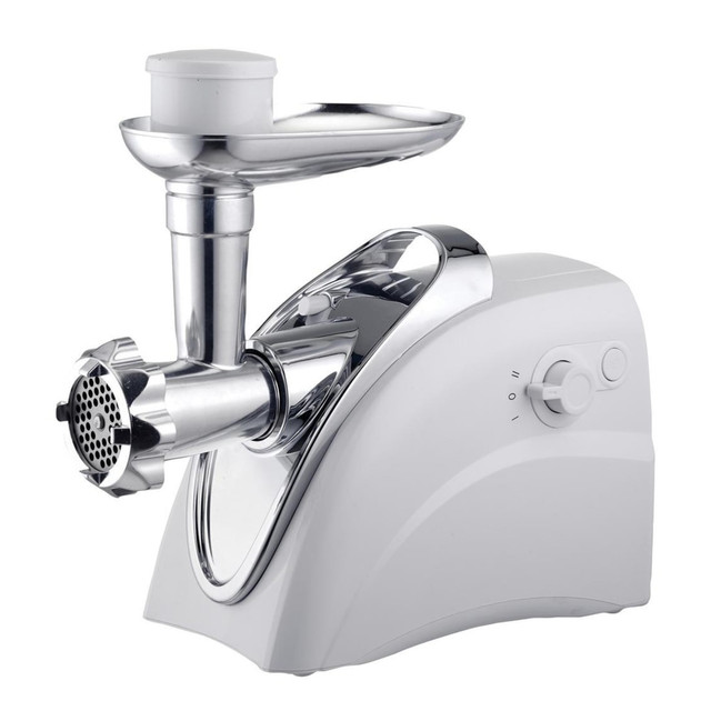 TODDYs PASTRY SHOP Brentwood 995114274M  2-Speed 400-Watt Electric Meat Grinder And Sausage Stuffer, White