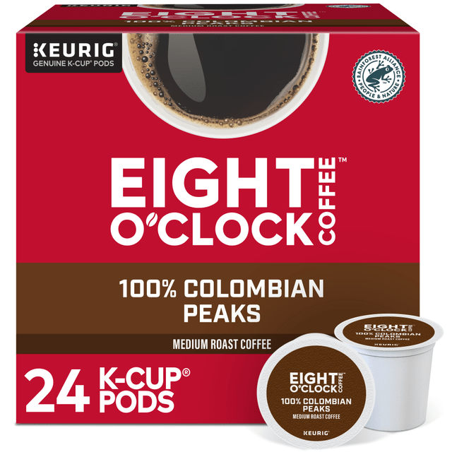 GREEN MOUNTAIN COFFEE ROASTERS, INC. Eight O'Clock 6407 Eight O-Clock Single-Serve Coffee K-Cup Pods, Colombian, Carton Of 24