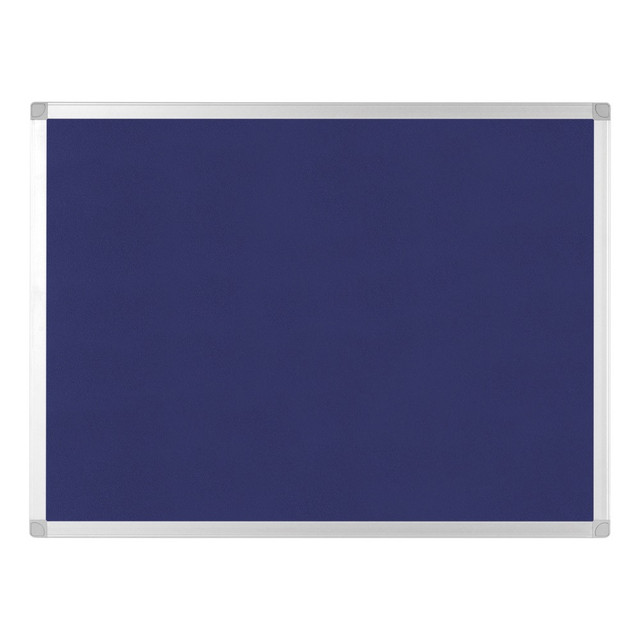 BI-SILQUE VISUAL COMM.PROD. Bi-silque FA03439214 Bi silque Ayda Bulletin Board, 36in x 24in, Aluminum Frame With Blue/Silver Finish