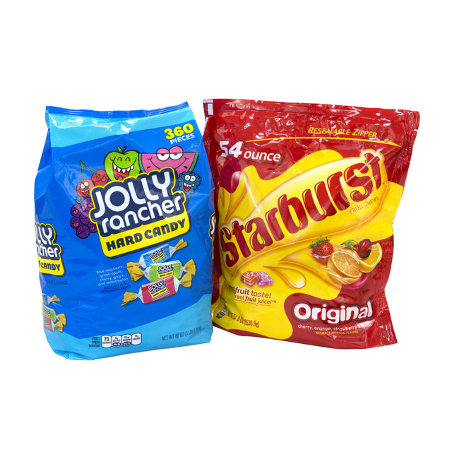 NATIONAL BRAND Jolly Rancher 600-B0003 /Starburst JOLLY-BURST Chewy And Hard Candy Party Assortment, 134.4 Oz, Pack Of 2 Bags