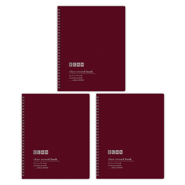 EDUCATORS RESOURCE ELNR1010-3 ELAN Publishing Class Record Books, 9-10 Weeks, 8-1/2in x 11in, Pack Of 3 Books EDUCATORS RESOURCE ELNR1010-3 ELAN Publishing Class Record Books, 9-10 Weeks, 8-1/2in x 11in, Pack Of 3 Books
