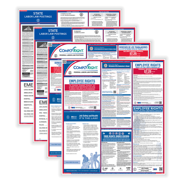 TAX FORMS PRINTING, INC. U1200CBAWV ComplyRight Federal And State Labor Law 1-Year Poster Service, Bilingual, West Virginia