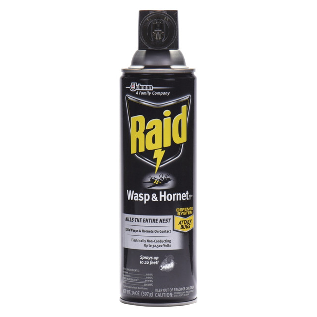 S.C. JOHNSON & SON, INC. 377651 Raid Wasp and Hornet Killer 33 - Spray - Kills Wasp, Hornet, Mud Dauber, Yellow Jacket - 14 fl oz - White - 1 Each S.C. JOHNSON & SON, INC. 377651 Raid Wasp and Hornet Killer 33 - Spray - Kills Wasp, Hornet, Mud Dauber, Yellow Jacket - 14 fl oz - White - 1 Each