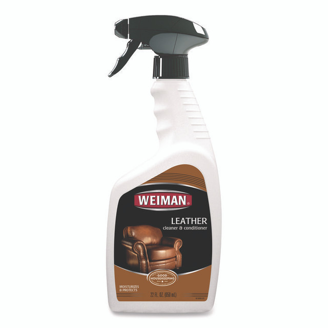 WEIMAN 107 Leather Cleaner and Conditioner, Floral Scent, 22 oz Trigger Spray Bottle, 6/CT