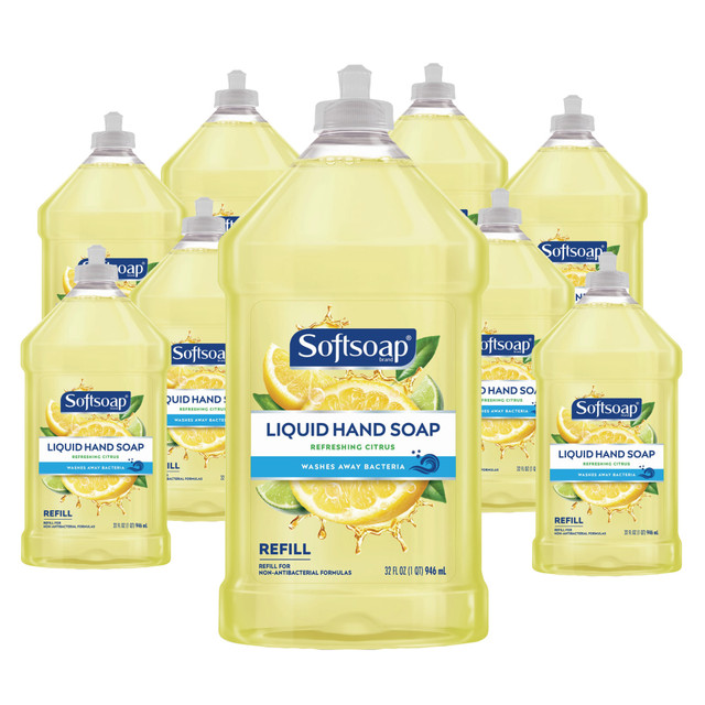 COLGATE-PALMOLIVE,IPD US07337A Softsoap Liquid Hand Soap Refills, Fresh Citrus Scent, 32 Oz Bottle, Pack Of 9 Bottles