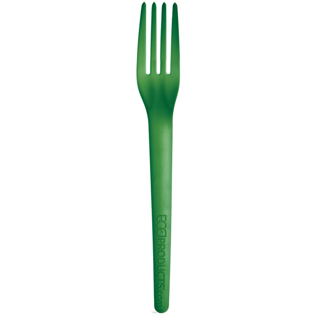 ECO-PRODUCTS, INC. Eco-Products EP-S017G  Plantware Dinner Forks, 7in, Green, Pack Of 1,000 Forks