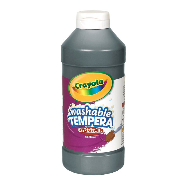 CRAYOLA LLC 54-3115-051 Crayola Artista II Tempera Paint, 16 Oz, Black