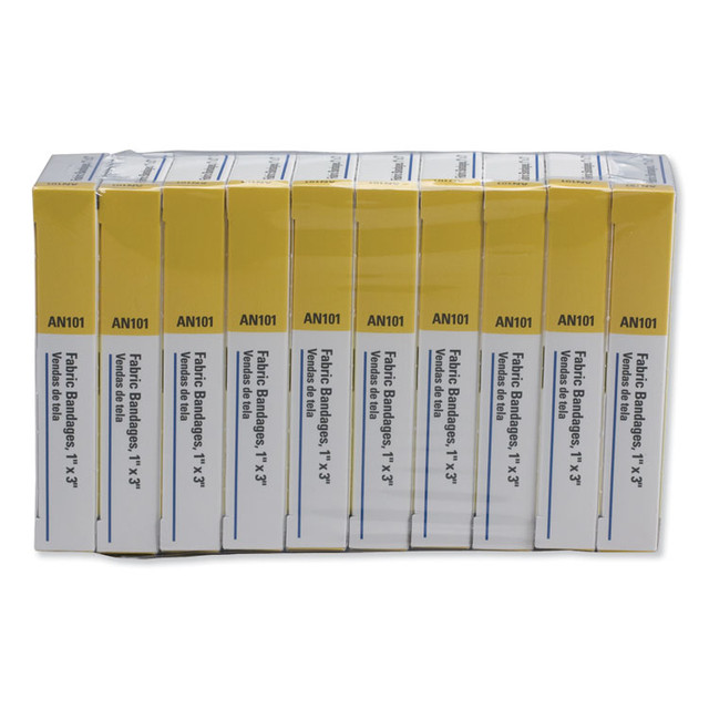 FIRST AID ONLY, INC. AN-101 First-Aid Refill Fabric Adhesive Bandages, 1 x 3, 160/Pack