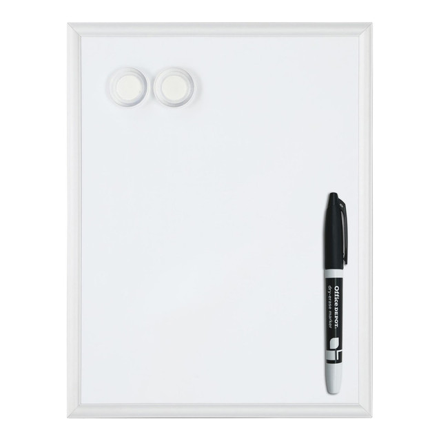 OFFICE DEPOT KK0243  Brand Mini Magnetic Dry-Erase Whiteboard, 8-1/2in x 11in, Aluminum Frame With Silver Finish