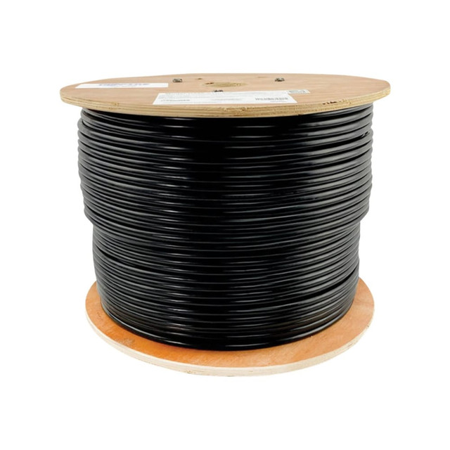 TRIPP LITE N224-01K-BK Eaton Tripp Lite Series Cat6 Gigabit Solid Core Plenum-Rated UTP CMP PVC Bulk Ethernet Cable, Black, 1000 ft. (304.8 m) - Bulk cable - TAA Compliant - 1000 ft - UTP - CAT 6 - IEEE 802.3ab/IEEE 802.5 - plenum, solid - black