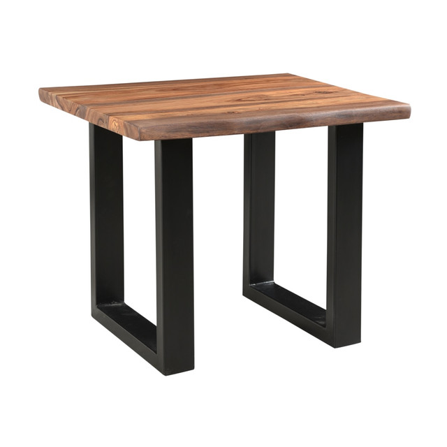 COAST TO COAST IMPORTS, LLC. Coast to Coast 49527  End Table, Marlar, 24inH x 28inW x 24inD, Brownstone Nut Brown/Black