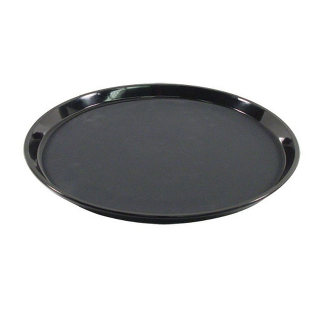 CARLISLE FOODSERVICE PRODUCTS, INC. Carlisle 1400GL004  GripLite Scratch-Resistant Round Serving Tray, 14in, Black