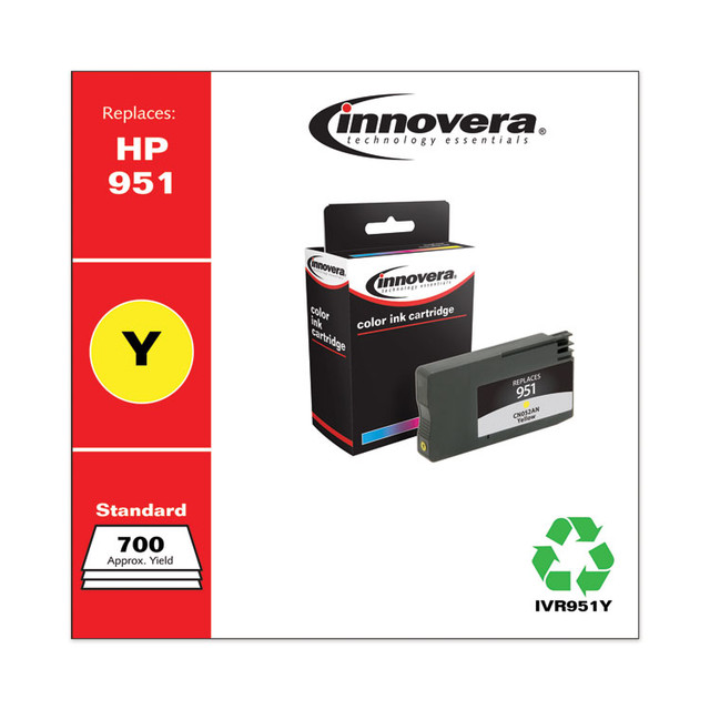 INNOVERA 951Y Remanufactured Yellow Ink, Replacement for 951 (CN052AN), 700 Page-Yield