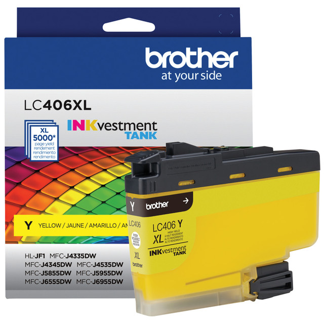 BROTHER INTL CORP LC406XLYS Brother LC406XL INKvestment Yellow High-Yield Ink Tank, LC406XLY