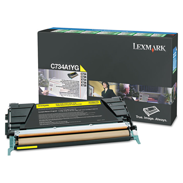 LEXMARK INT'L, INC. C748H1YG C748H1YG Return Program High-Yield Toner, 10,000 Page-Yield, Yellow